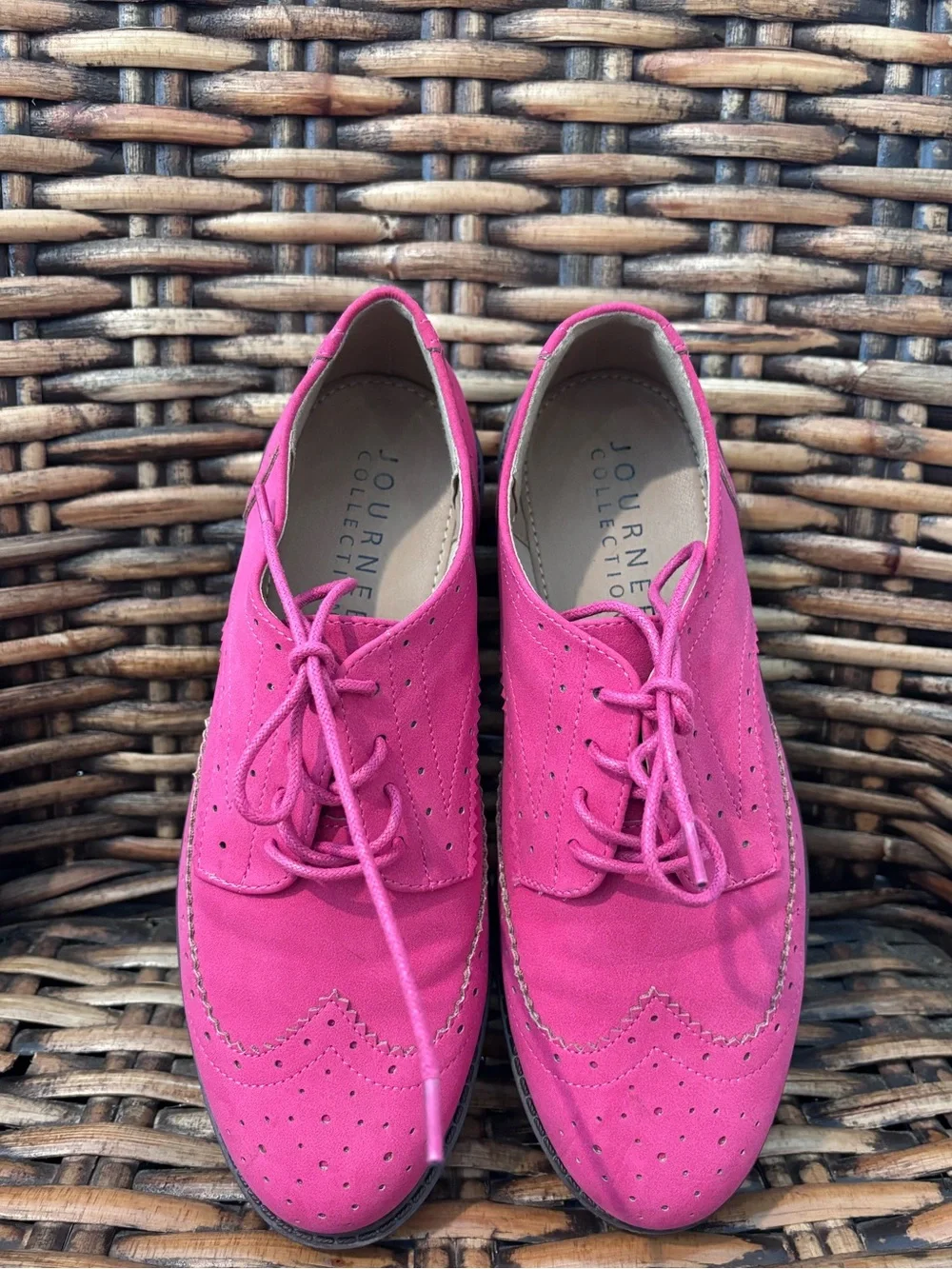 Journee Collection Pink Claudiya  Oxford Loafers  in size 8. Great condition!